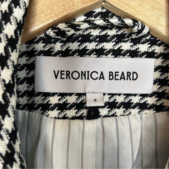 VERONICA BEARD Hutchinson Houndstooth Oversized Belted Dickey Blazer - Picture 6 of 8